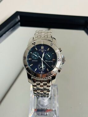 Swiss Legend Men’s Chronograph Watch Swiss Movement Date 40mm New Battery Runs